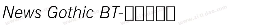 News Gothic BT字体转换